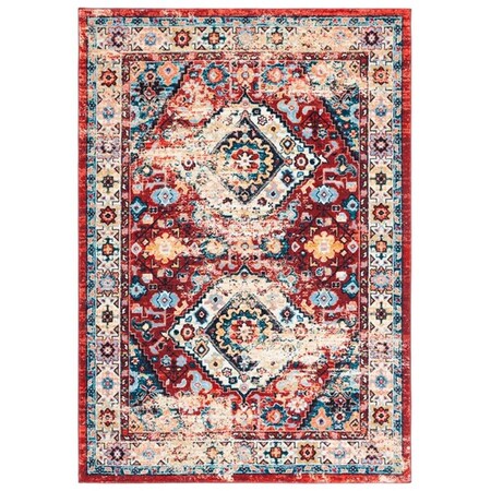 Safavieh 8 ft. 9 in. x 12 ft. Riviera 157Q Power Loomed Rectangle Area Rug Red & Blue RIV157Q-9